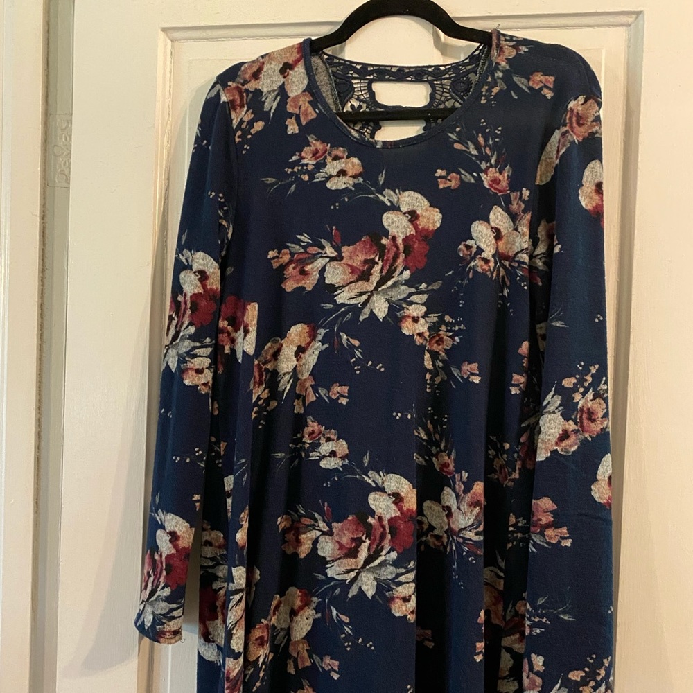 Floral sweater dress